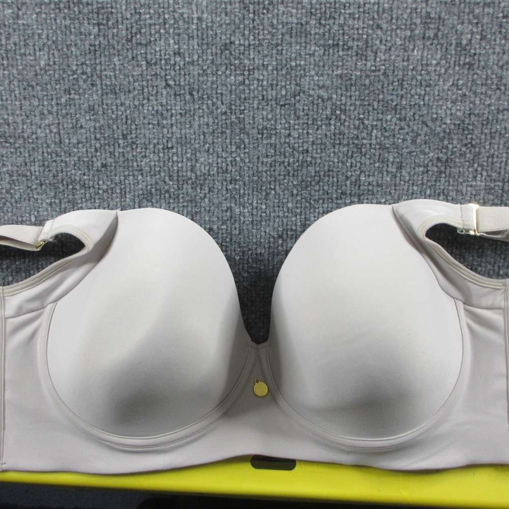 Leonisa T-Shirt Bra Womens 40 Beige Padded Underwire Seamless Stretch Microfiber
